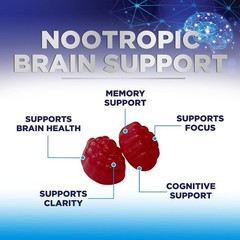 Memory Gummies for Brain Support for Memory, Focus, Concentration, & Learning