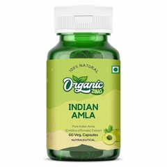 Organic Zing Indian Amla Extract Capsules 1000mg, 60 Veg Capsules. M880