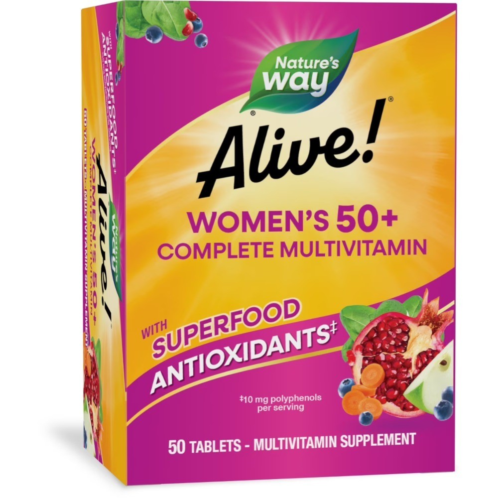 Complete Daily Multivitamin Tablets for Women Over 50 with B-Vitamins 50 Count