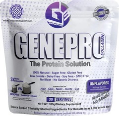 Genepro Collagen Unflavored Protein Powder with Collagen , 30 Servings, EXP 2027