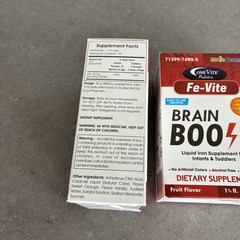 2 Pk FE-VITE Brain Boost IRON DROPS 50ml ea For Infants & Toddlers | Exp 01/26