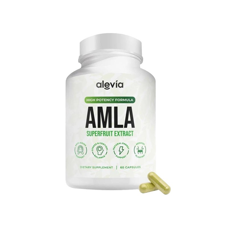 3pcs Alevia Organic Amla Capsules 1000mg Indian Gooseberry Antioxidant Supple 60
