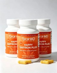 BrainMD Happy Saffron Plus – 3 Bottles – Mood & Memory Support – 90ct Each