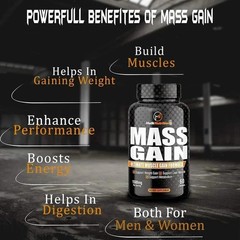 Bulk Mass & Weight Gainer Capsule for Fast Weight & Lean Muscle Gain – Pack of 1