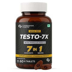 Testo-7X (Tribulus Terrestris) for Stamina & Strength | 60 Tabs Carbamide Forte