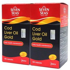 2 Pack Seven Seas Cod Liver Oil Gold 100 Capsules Pure Fish Oil Supplement