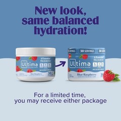 Hydrating Electrolyte Powder – 30 Servings of Blue Raspberry, Sugar-Free &