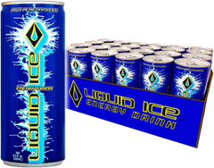 Liquid Ice Energy Drink Regular High Performance Vitamins 8.3 Fl Oz Pack of 24