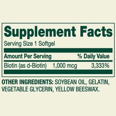 (2 pack)Biotin Dietary Supplement Softgels, 1,000 mcg, 150 Count