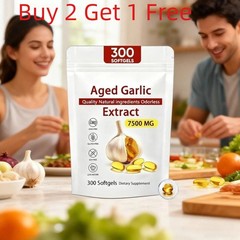 3 package Elare Aged Garlic Extract, 300 Softgels, 7500mg Odorless | Heart & …