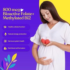 Mama’s Select Methylfolate 5-MTHF + B12 Pregnancy Breastfeeding 30 Capsules