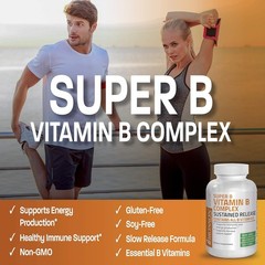 Bronson Super B B Complex Sustained Slow Release (B1, B2, B3, B6)