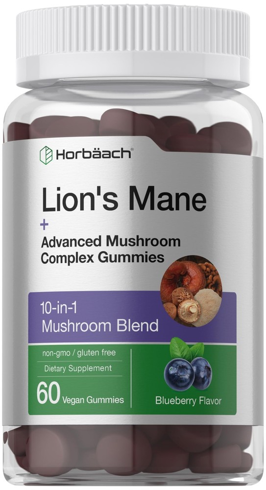Lions Mane Supplement | 60 Gummies | 10-in-1 60 Count (Pack of 1)