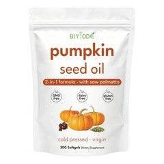 Pumpkin 1-5X Seed Oil with Saw Palmetto 300 Softgels – 3000 mg Herbal Supplement