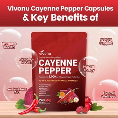 Cayenne Pepper Softgels Supplement, Supports Leg Vein- Heart and Blood Vessel US