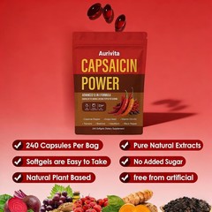 Capsaicin Power, Capsaicin Softgels, Cayenne Pepper & Beetroot Extracts with V