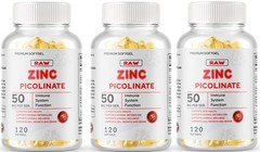 Zinc Picolinate 50mg, 360 Softgels Servings Extra Absorption USA Made Shipped