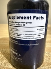 Magnesium L Threonate Magtein 2000 mg – 120 Vegan Caps – Non-GMO EXP 5/2028