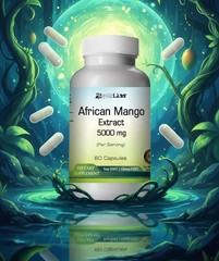 African Mango Extract 5000mg capsules serving – Ship from USA
