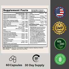 Brain Vex Memory Focus Supplement Cognitive Support Formula w/Bacopa (6 Bottles)