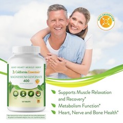 California Essentials Magnesium Glycinate 400 – 120 Tablets – Free Shipping