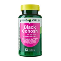 Spring Valley Black Cohosh 40 Mg Menopause Nutritional Support Non GMO, 100 Tabs