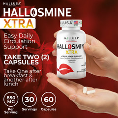 Hallosmine EXTRA Diosmin Circulation Support Hesperedin + Horse Chestnut Extract
