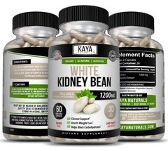 (2 Pack) White Kidney Bean Extract, Carb Blocker, Curb Appetite, Glucose Support