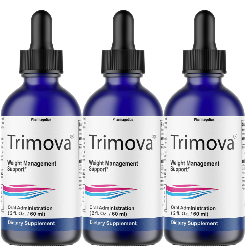 Trimova- Weight Management Support Drops, Fat Burning Liquid- 3 Bottles
