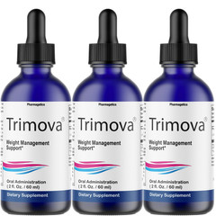 Trimova- Weight Management Support Drops, Fat Burning Liquid- 3 Bottles