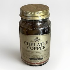 Chelated Copper Tablets, 100 Count Exp: 03/2028