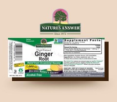 Nature’s Answer GINGER ROOT EXTRACT 1 fl. oz 1000mg ( 30 Servings ) FREE SHIP!