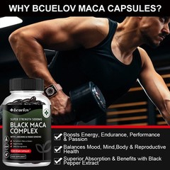 Black Maca Complex Improve Endurance Energy Boosting Support 120 Capsule