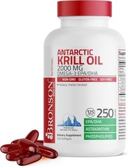 Bronson Antarctic Krill Oil 2000 mg with Omega-3s EPA, 250 Count (Pack of 1)