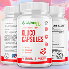 (1 Pack) Glykonex Pro Advanced Support Blood Supplement GlykonexPro 60 Capsules
