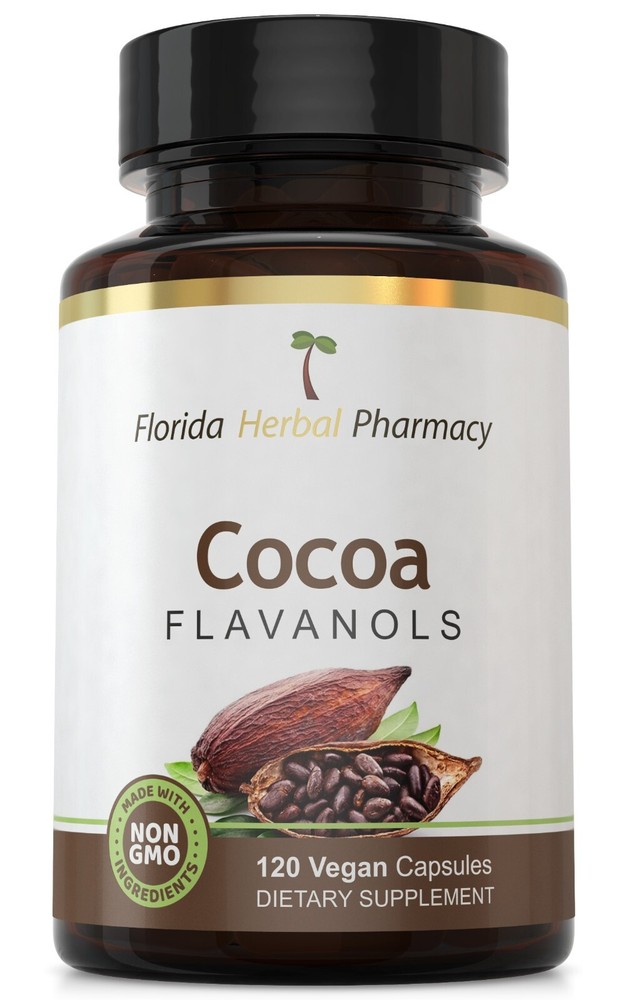 Cocoa Flavanols Extract Capsules 10:1 (120 Capsules) Supplement