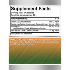 Strong Bones Supplement With Calcium Magnesium Zinc Vitamin D3 30/60/120Capsules