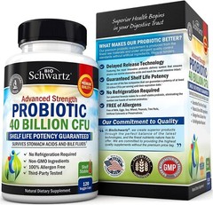 Daily Probiotic Supplement 40 Billion CFU Gut Health Complex w/ Astragalus 120ct