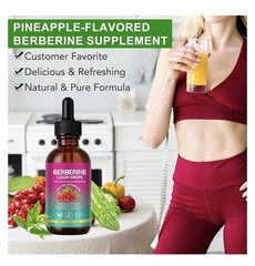 Berberine Supplement Liquid 60ml, Berberine with Ceylon Cinnamon 1500mg