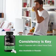 Optimum Nutrition Micronized Creatine Capsules 2.5g100 Count Muscle Building lat