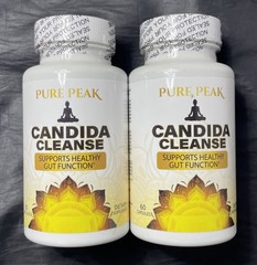 2-Pack PURE PEAK Candida Cleanse Healthy Gut Function Support 120 Capsules 12/26