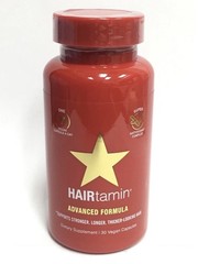 HAIRtamin Advanced Formula Supplement for Hair Health, with Biotin Vegan 30 caps