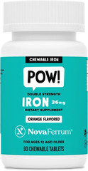 Pow | Chewable Iron Supplement for Kids & Adults Ages 12 and over | Anemia | 36M