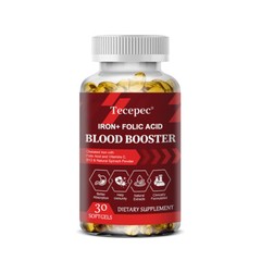 Iron Folic Acid with Vitamin C, B12, Zinc Men Women – 30 to 120 Capsules