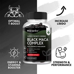 Black Maca Complex Improve Endurance Energy Boosting Support 120 Capsule