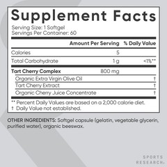 Tart cherry supplement capsules