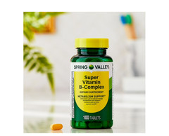 4 PACK Spring Valley Super B-Complex Tablets, 100 Count