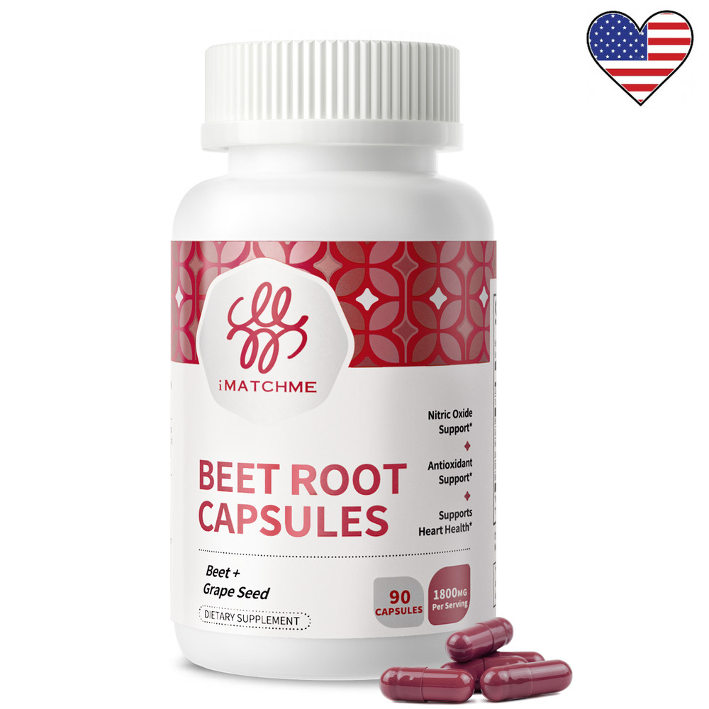 Beet Root 1800 mg Strength 20:1 Extract, 90 Capsules Nitric Oxide Support