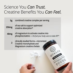 Qualia Creatine | Advanced Creatine Complex | 2 Sources + Magnesium | Optimized