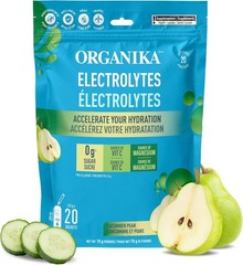 Organika Electrolytes Powder Cucumber Pear Flavor Hydrate 3.5gx20 Sachets NEW